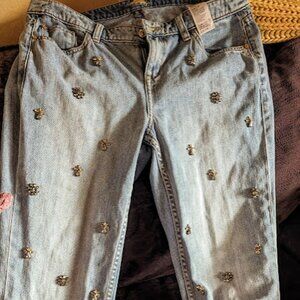 Classic Tommy Bahama women's jeans with rhinestones 10 light wash